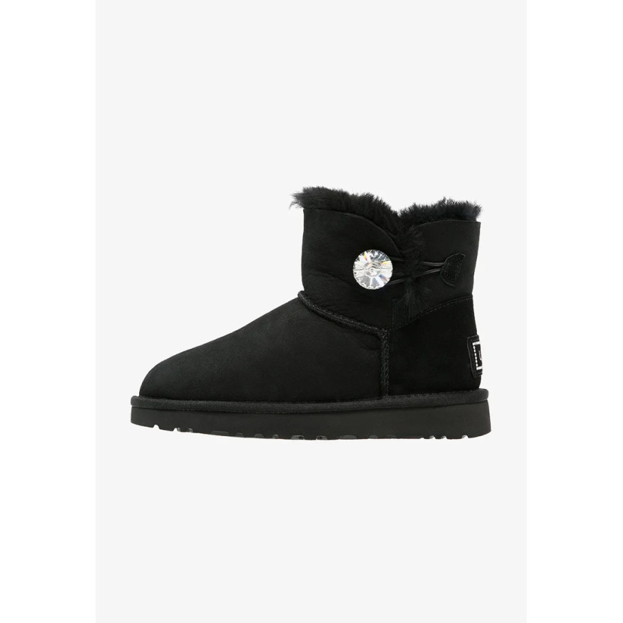 Mini Bottes Bailey À Boutons argenté Et Bling-Bling