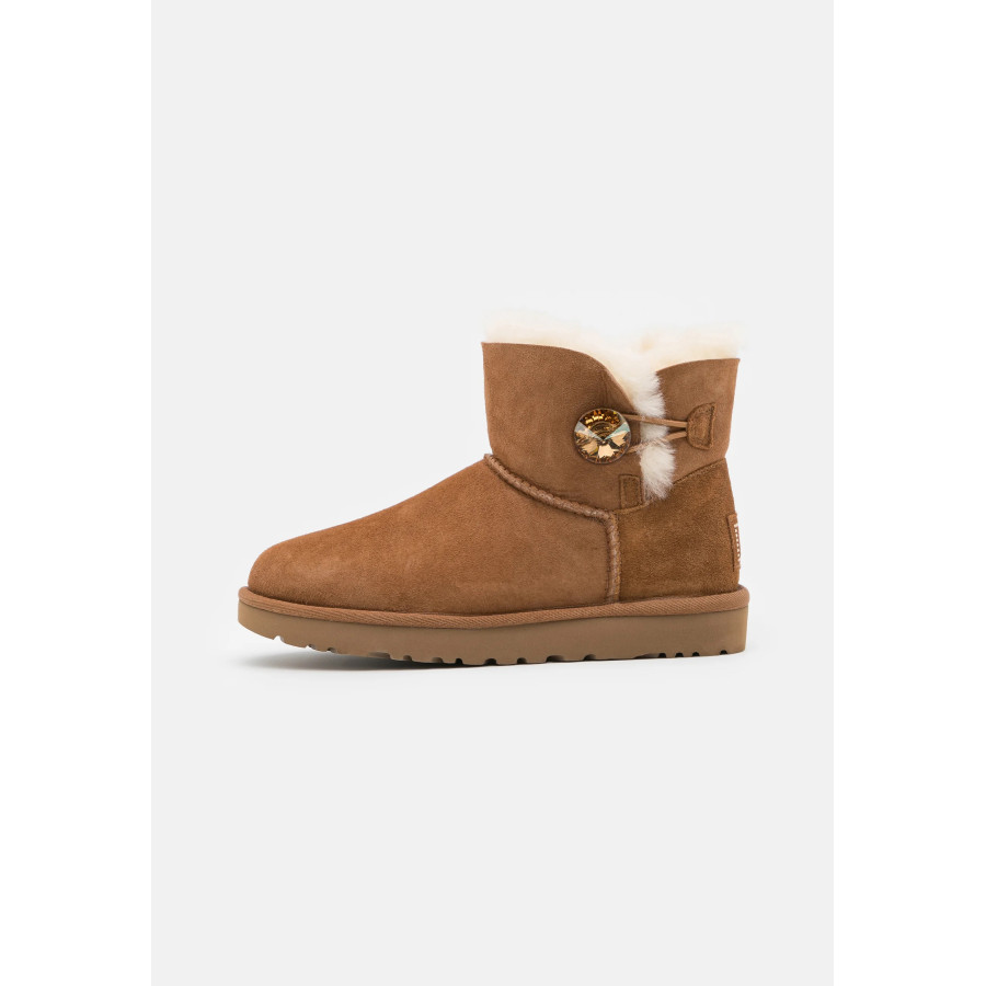 Mini Bottes Bailey À Boutons argenté Et Bling-Bling